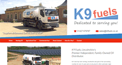Desktop Screenshot of k9fuels.co.uk